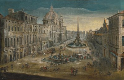 Ansicht der Piazza Navona in Rom von Unbekannt Unbekannt